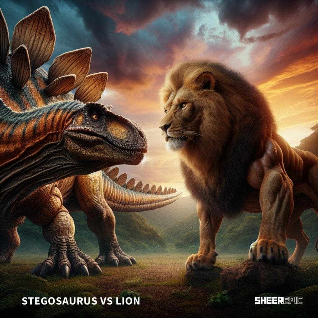 Stegosaurus vs Lion