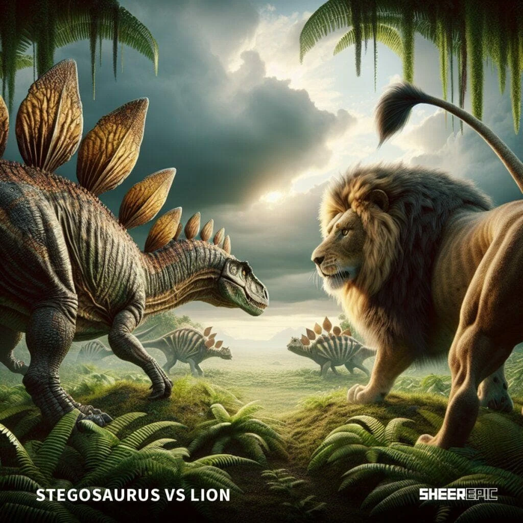 Stegosaurus vs Lion