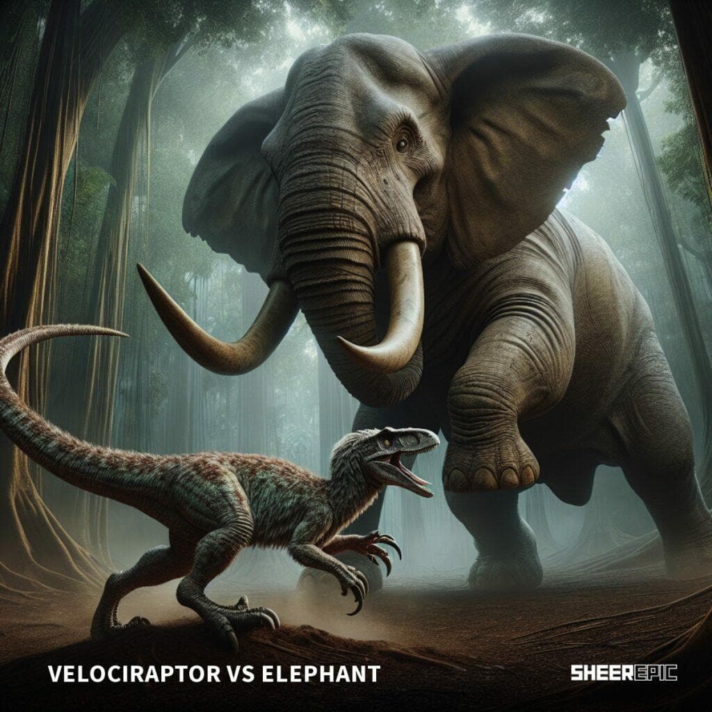 Velociraptor vs Elephant