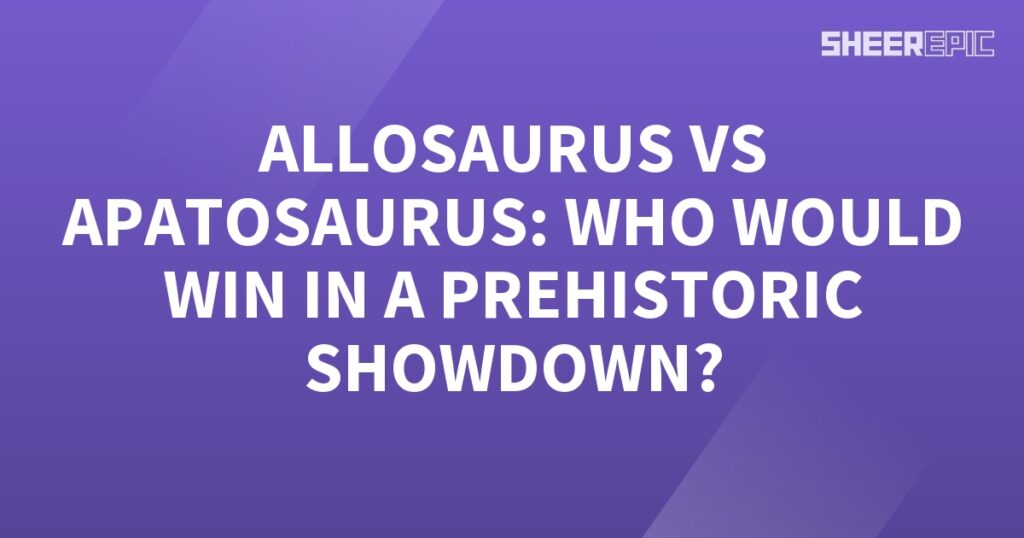 Prehistoric Showdown: Allosaurus VS Apatosaurus