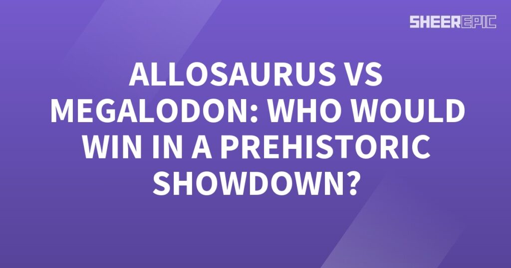 In this epic prehistoric showdown, the fierce Allosaurus takes on the mighty Megalodon in a battle for supremacy.