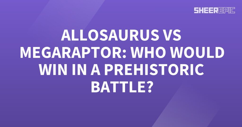 Megaraptor vs Allosaurus in an epic prehistoric battle.