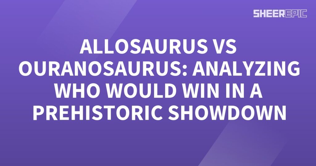 Allosaurus and Ouranosaurus in an epic prehistoric showdown.