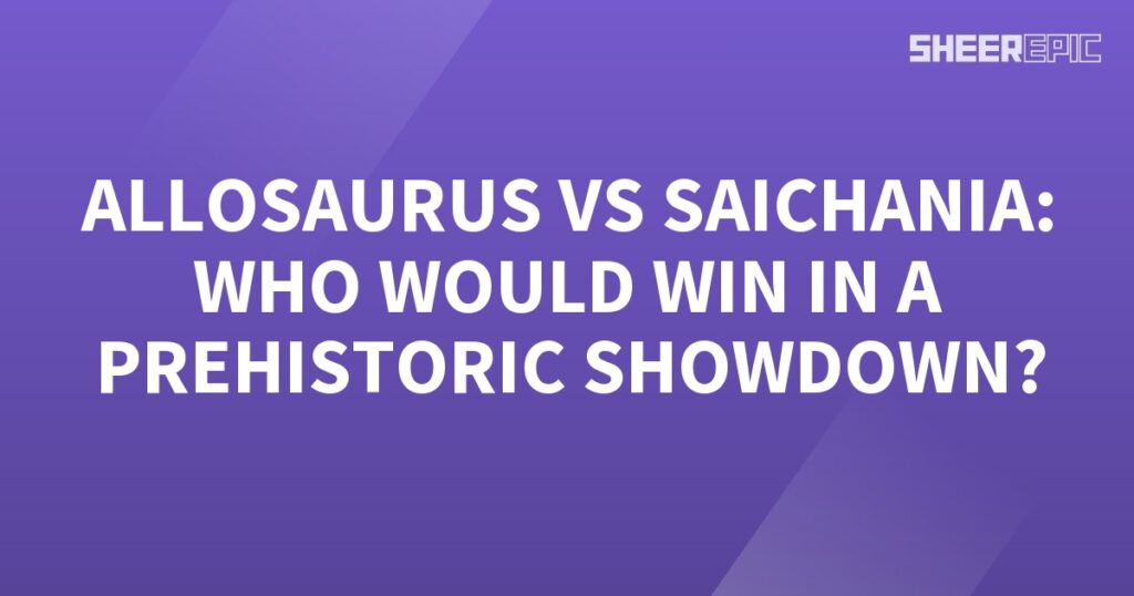 Allosaurus vs Saichania in a Prehistoric Showdown