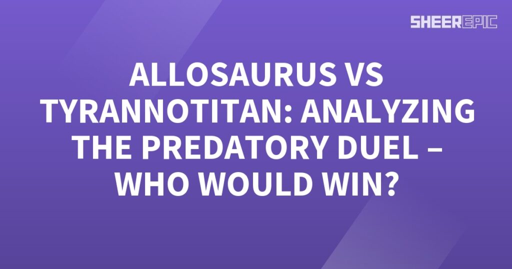 Allosaurus vs Tyrannosaurus - Analyzing the Predatory Duel