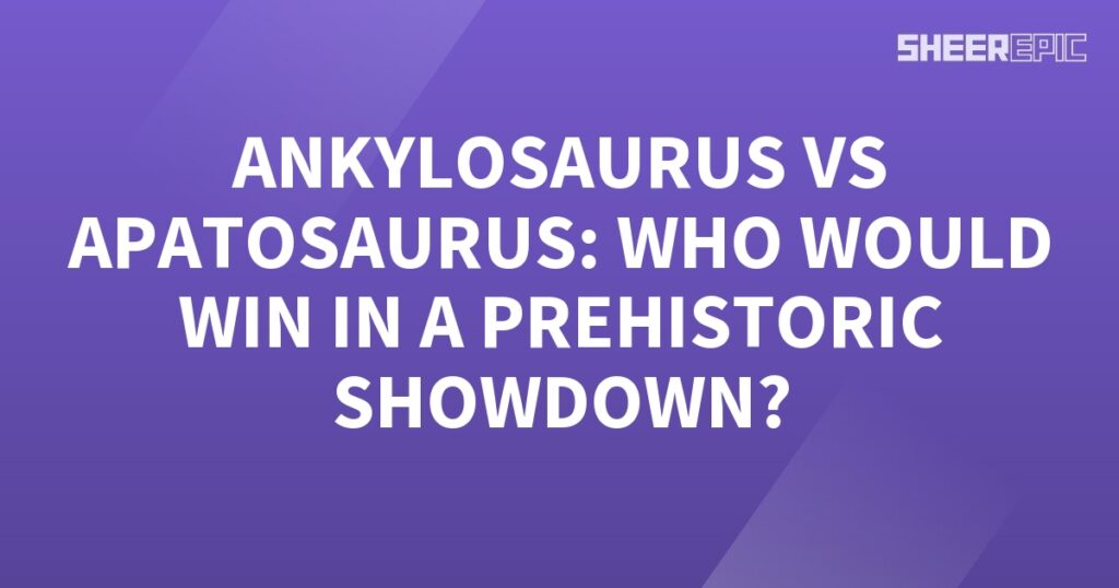 Prehistoric showdown: Ankylosaurus challenging Apatosaurus