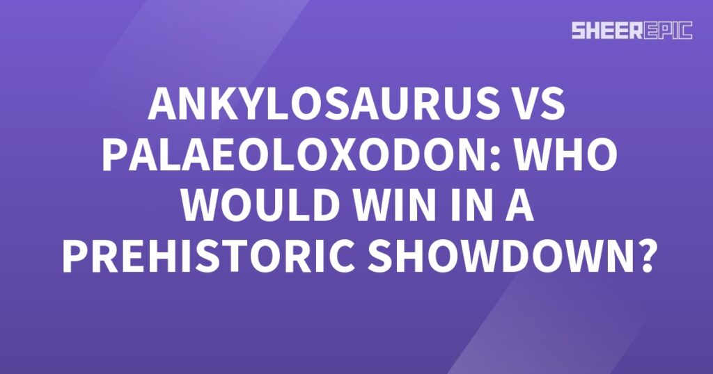 A purple background with white text featuring the Palaeoloxodon, a prehistoric creature.