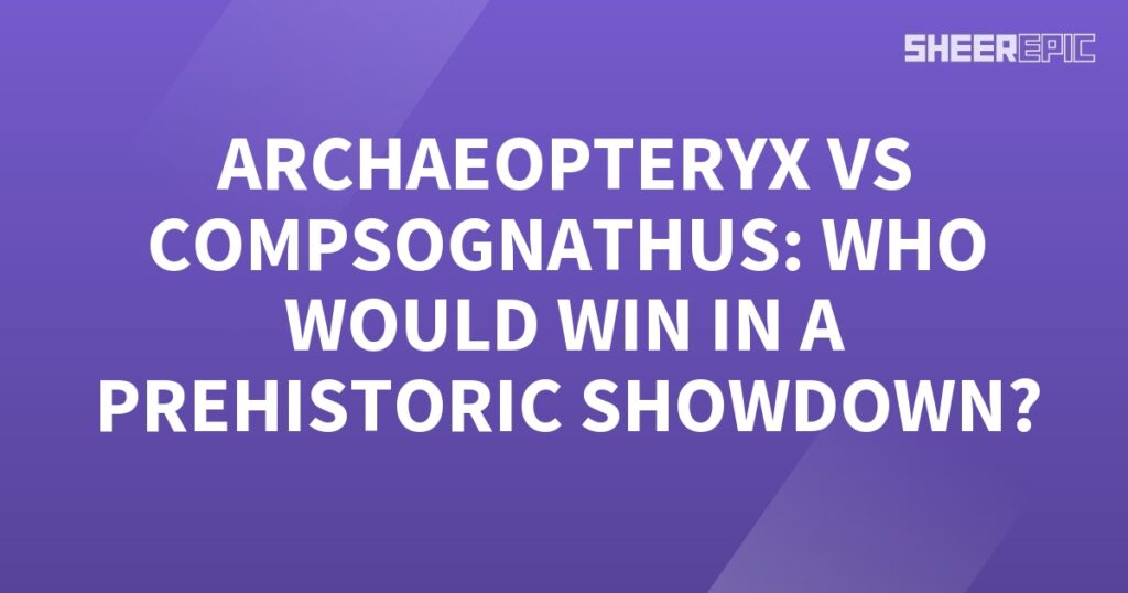 Archaeopteryx vs Composognathus in a prehistoric showdown.