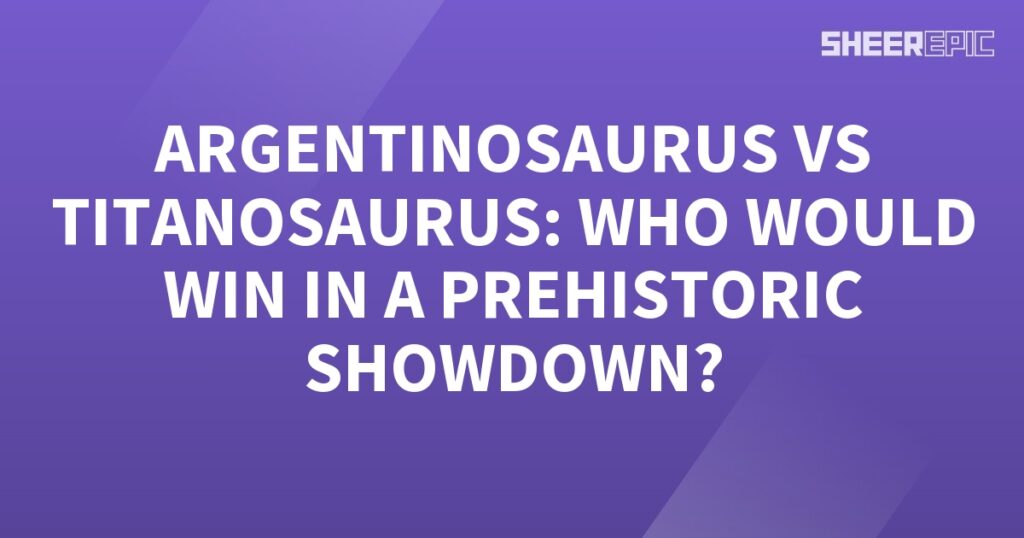 Argentinosaurus vs Titanosaurus: A Prehistoric Showdown