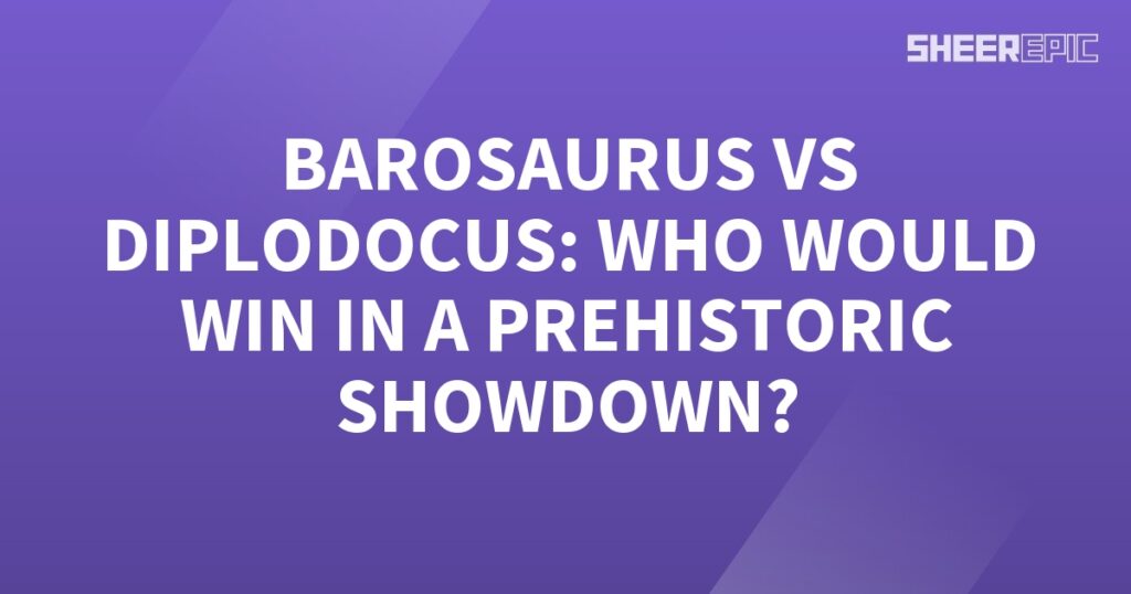 In a thrilling prehistoric showdown, the colossal Barosaurus faces off against the mighty Diplodocus. Who will emerge victorious?