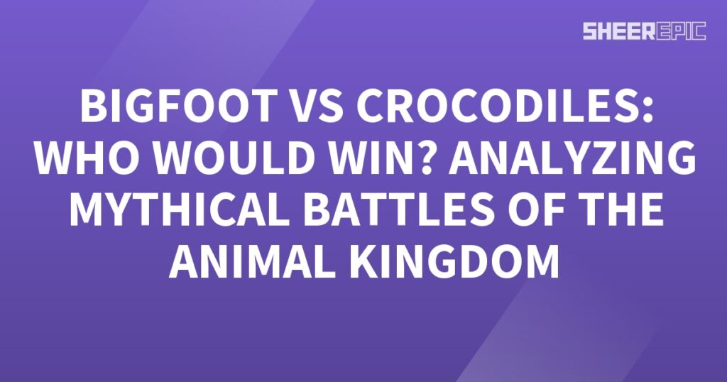 Analyzing mythical battles between Bigfoot and crocodiles in the animal kingdom.