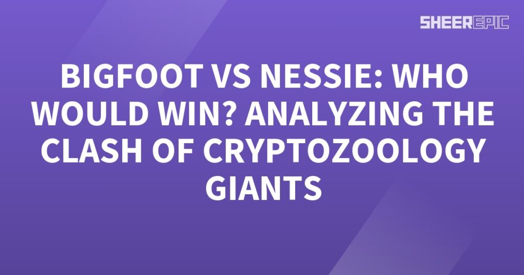 Bigfoot vs Nessie: Analyzing the Clash of Cryptozoology Giants