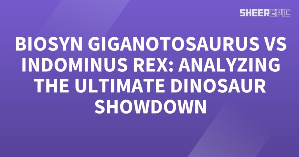 Analyzing the ultimate dinosaur showdown between Biosyn Giganotosaurus and Indominus Rex.