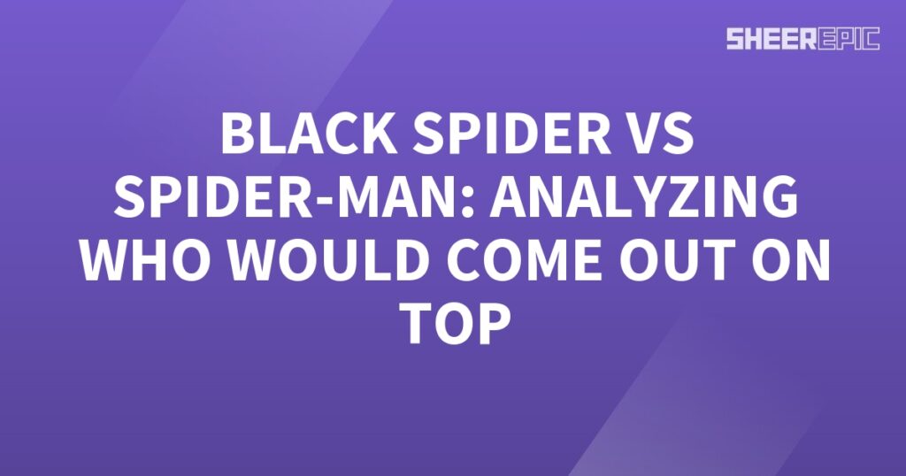 Spider-Man analyzing the battle against Black Spider