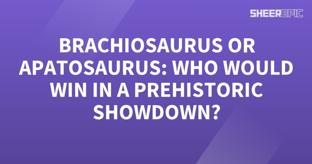 Apatosaurus and Brachiosaurus, the contenders of this epic prehistoric showdown, go head-to-head in a battle for dominance.