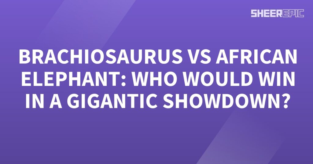 In a gigantic showdown, an African elephant faces off against a Brachiosaurus.