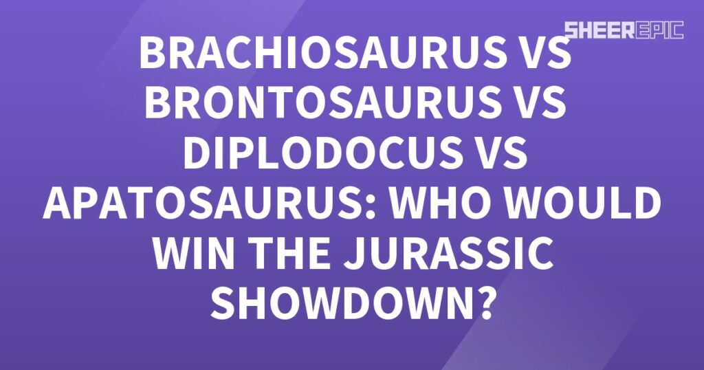 Brachiosaurus vs brontosaurus vs diplodocus - the ultimate dinosaur showdown.