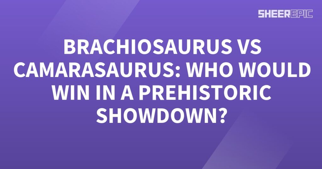 In a Prehistoric showdown, the mighty Brachiosaurus and Camarasaurus face off.