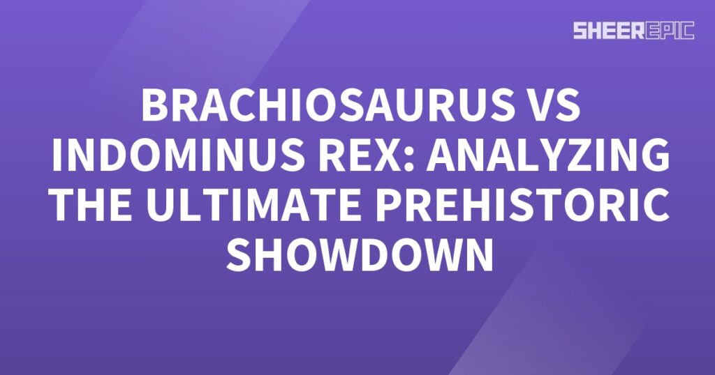 Ultimate showdown between Brachiosaurus and Indominus Rex, analyzing the prehistoric clash.