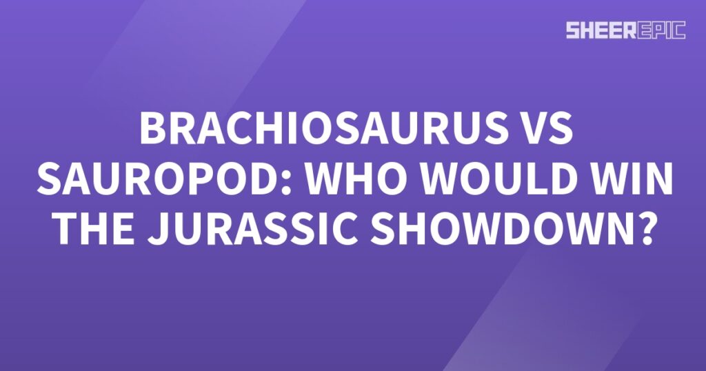 Who would win in the Jurassic Showdown between the Brachiosaurus and sauropod?