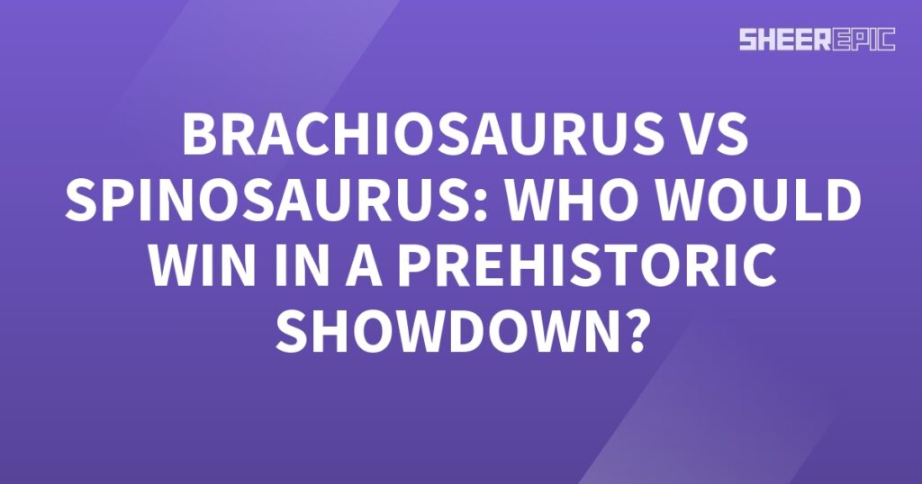 Brachiosaurus and Spinosaurus engage in a thrilling prehistoric showdown.