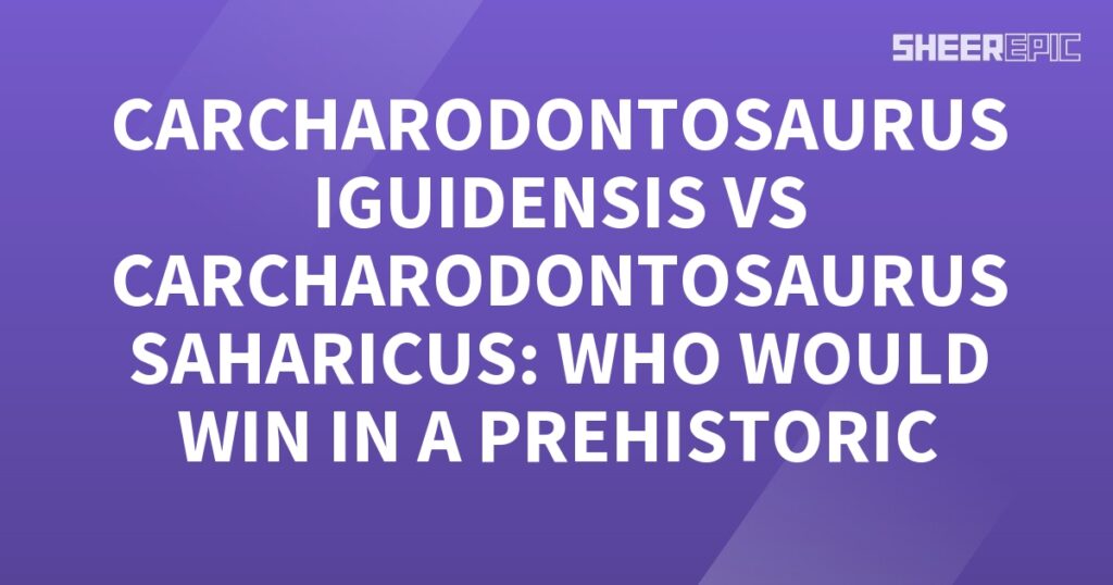 The prehistoric battle between Carcharodontosaurus and Caradontosaurus saracus