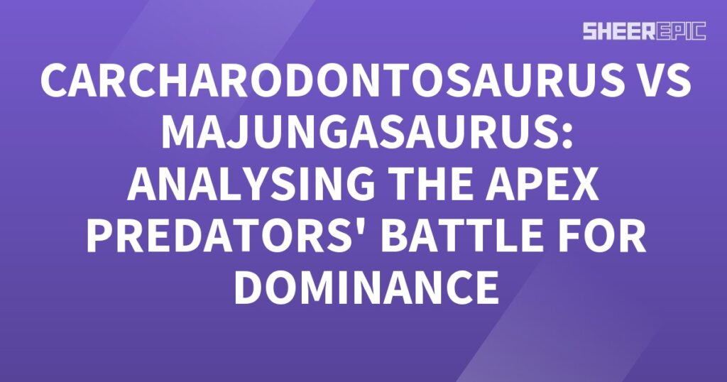 Carcharodontosaurus and Majungasaurus analyzing the apex predators battle for dominance.