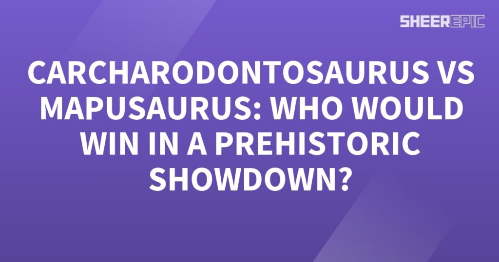 In a thrilling prehistoric showdown, witness the ultimate battle between the formidable Carnotaurus and Mapusaurus.