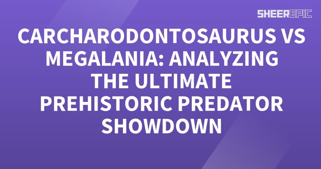 Carcharodontosaurus vs Megalania - the ultimate prehistoric predator showdown.