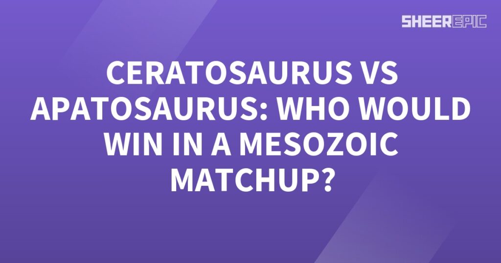 The Mesozoic matchup between Ceratosaurus and Apatosaurus