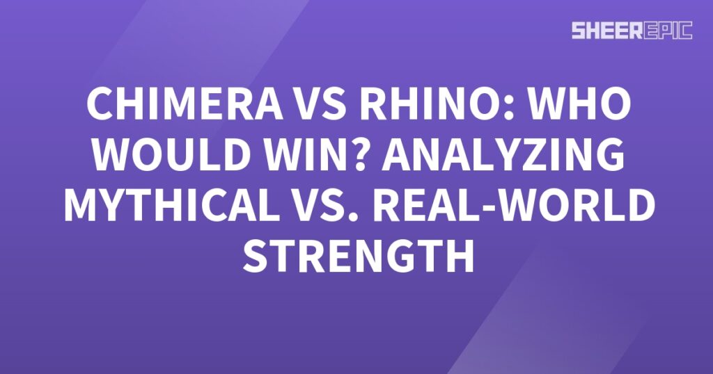 Chimera vs rhino: Analyzing the mythical strength