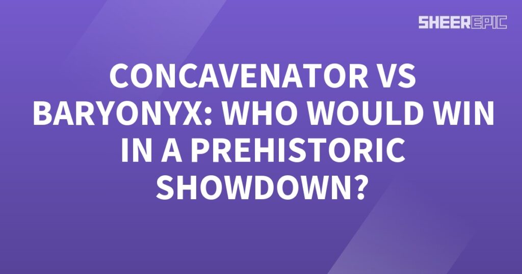 In an epic prehistoric showdown, the formidable Concavenator squares off against the mighty Baryonyx.