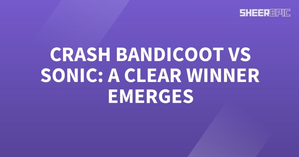 Crash Bandicoot and Sonic go head-to-head in an epic showdown, but only one emerges as the clear winner.