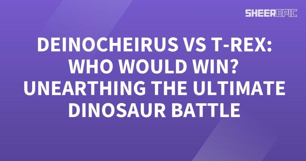 In a purple background, imagine the ultimate battle between the denominator and T-Rex. Who will emerge victorious in this dinosaur showdown?