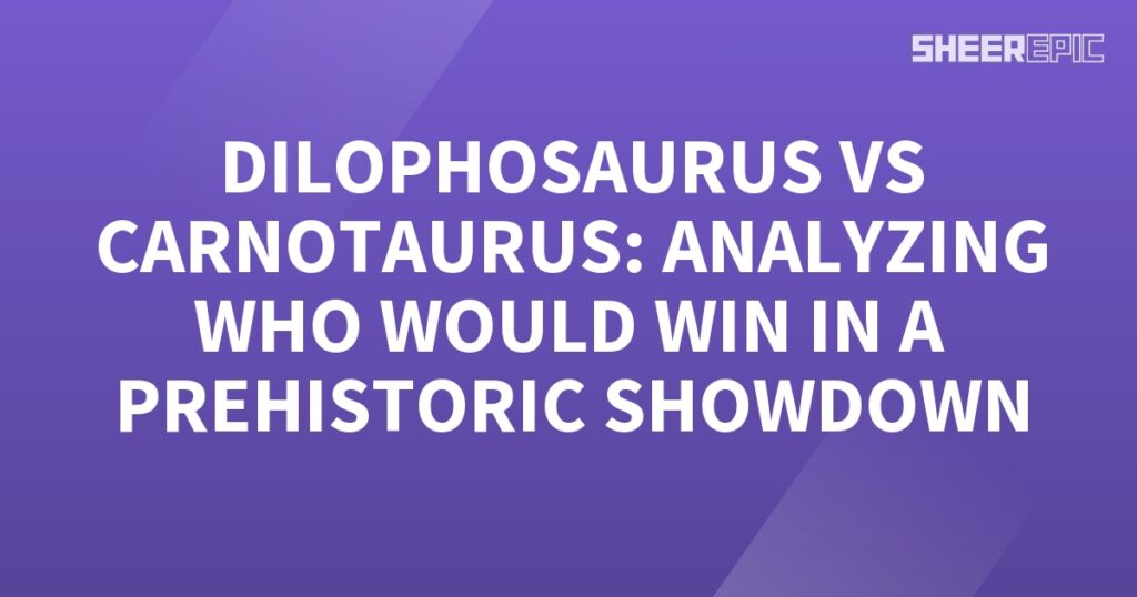 Dilophosaurus and Carnotaurus face off in an epic prehistoric showdown.