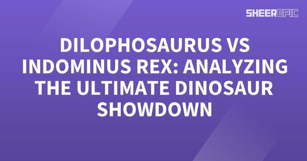 The Dilophosaurus and Indominus Rex engage in the ultimate dinosaur showdown.