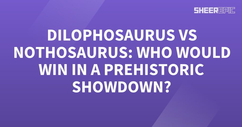 In this prehistoric showdown, will it be Dilophosaurus or Nothosaurus who emerges victorious?