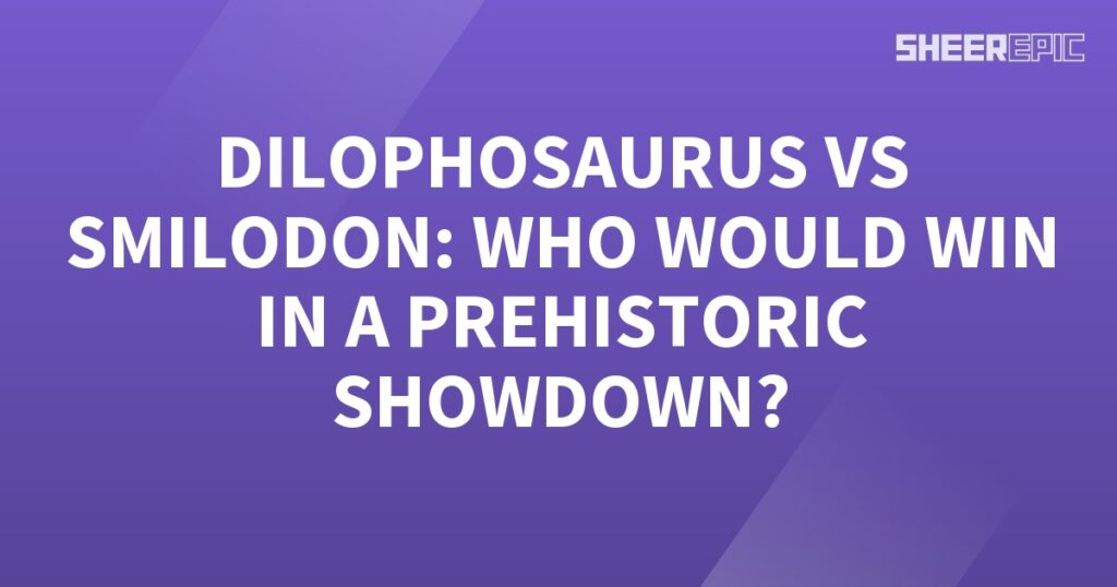 Dilophosaurus and Smilodon face off in an epic prehistoric showdown.