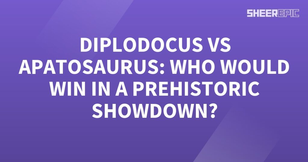 In a prehistoric showdown, the Diplodocus and Apatosaurus battle it out to determine who would emerge victorious.