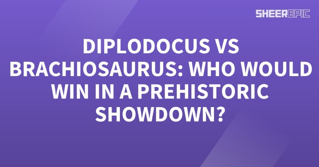 In a prehistoric showdown, the mighty Diplodocus faces off against the formidable Brachiosaurus. Who will emerge victorious in this epic battle of ancient giants?