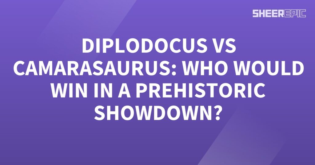 In the ultimate prehistoric showdown, the mighty Diplodocus and Camarasaurus face off to determine who would emerge victorious.