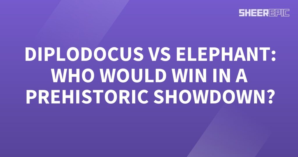 In a thrilling prehistoric showdown, the Diplodocus faces off against the mighty elephant!