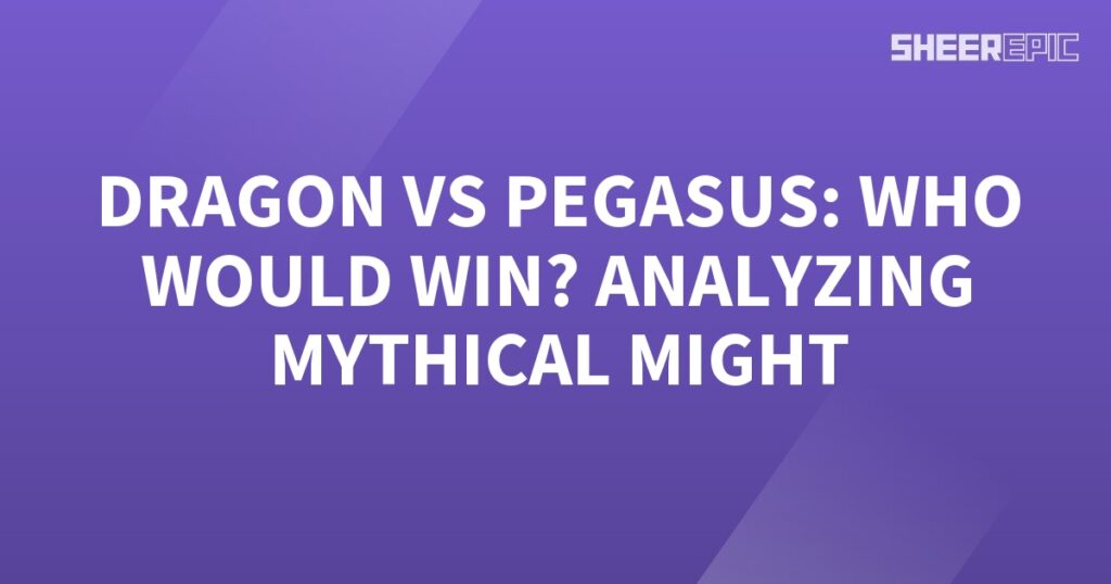 Who would win in a mythical battle between a Dragon and a Pegasus? This analysis delves into their strengths and abilities to determine the mightier creature.