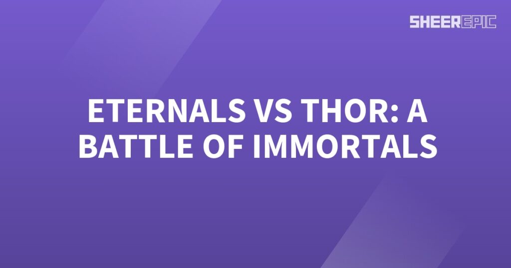 The Eternals engage in an epic battle against Thor, the ultimate clash of immortals.