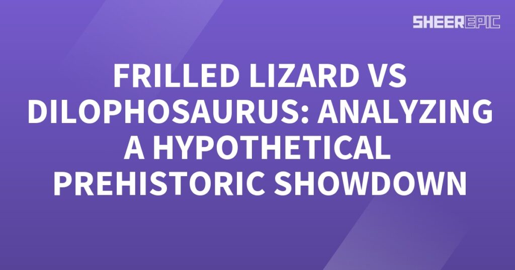 A prehistoric showdown with a purple background and Dilophosaurus.