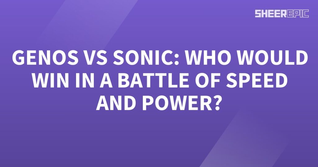 Genos vs Sonic - a battle of speed and power!