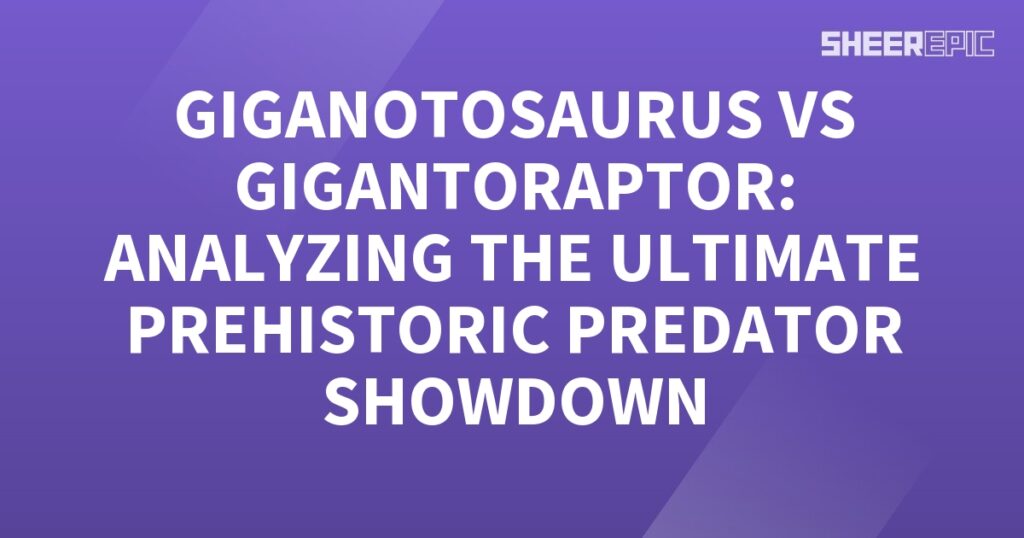 The ultimate predator showdown between Gigantosaurus and Giganotosaurus.