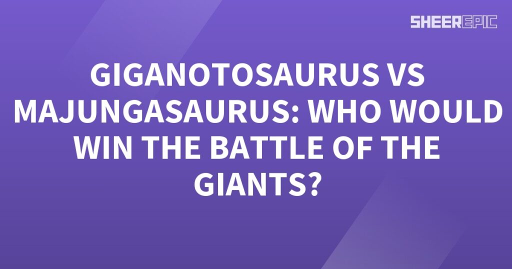 A purple background with white text featuring the Battle of the Giants.