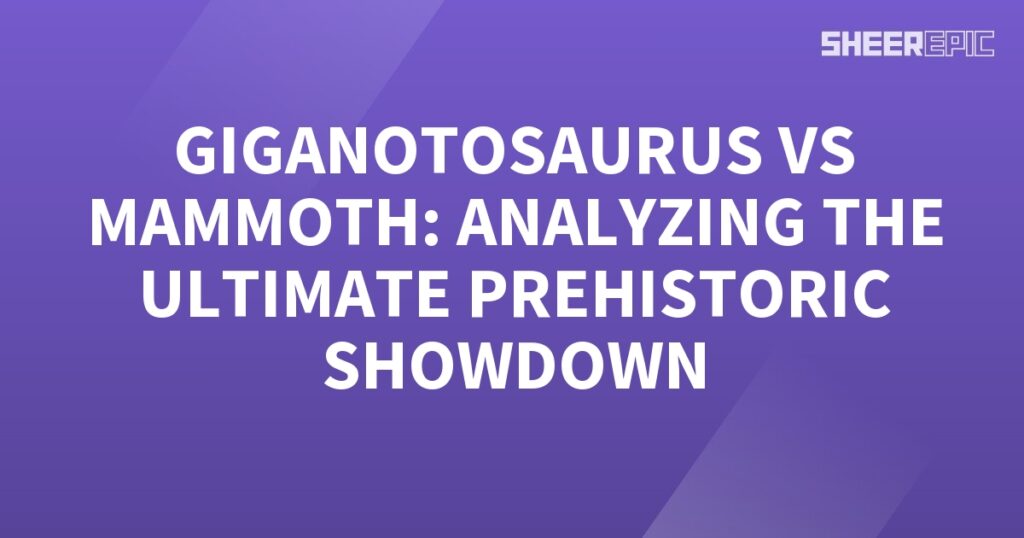 Experience the ultimate Prehistoric Showdown as the mighty Giantosaurus faces off against the formidable Mammoth. Witness the clash of these ancient titans in an epic battle for dominance.