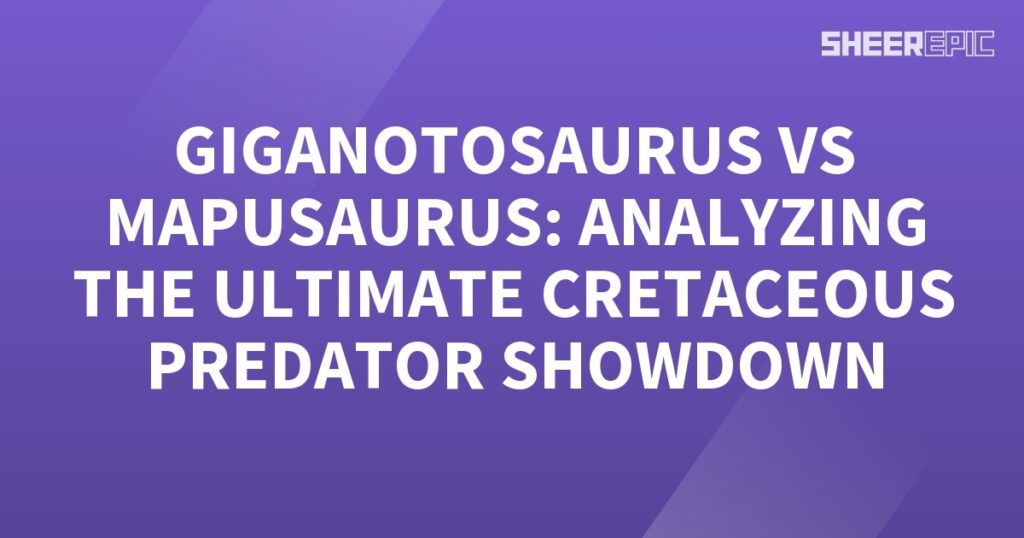 The ultimate predator showdown between Giganotosaurus and Mapusaurus.